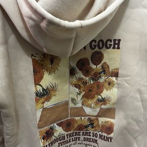 Tan sweatshirt warm on the inside